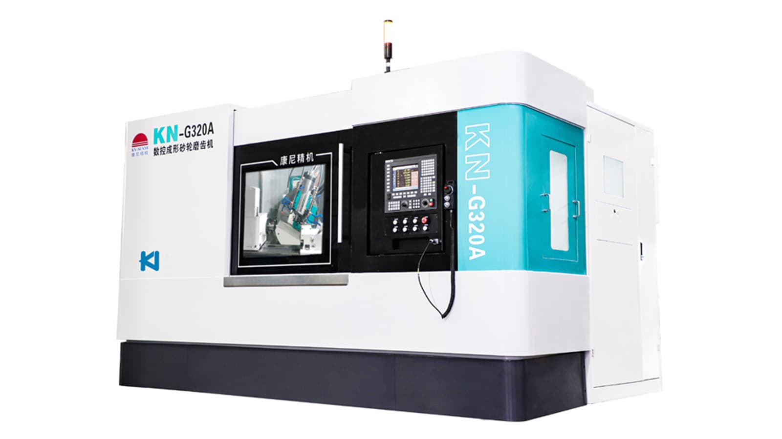 Gear grinding machine for finishing operations.