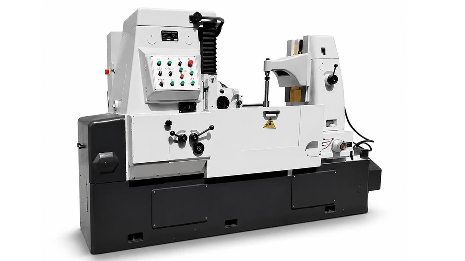 Gear hobbing machine for tooth generation.